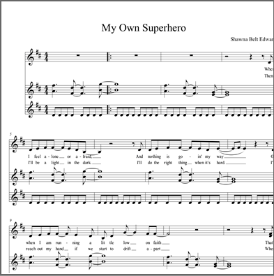 My Own Superhero - Vocal-Piano